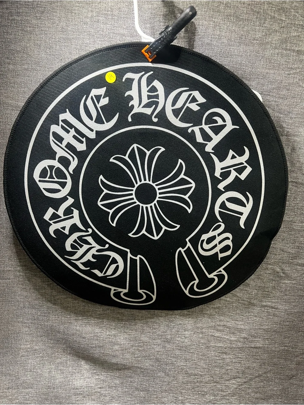 Chrome Hearts Black Circular Rug